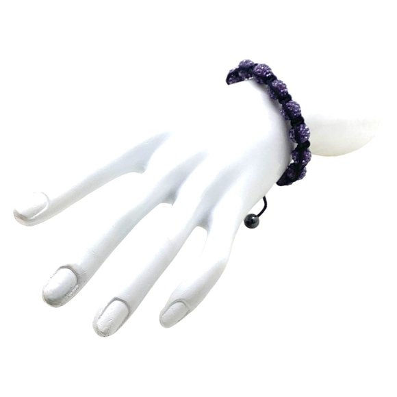 Macrame Shamballa Slider Bracelet - Picture 11 of 15